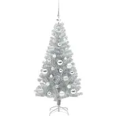 vidaXL Kerstboom Zilver 120 cm PET