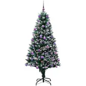 vidaXL Kunstkerstboom Groen 180 cm PVC en Staal en Kunststof