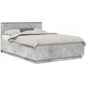 vidaXL Bedframe met hoofdeinde Betongrijs 160 x 200 cm Bewerkt hout