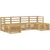 vidaXL Buiten bank set 6 st Wit Massief Acacia Hout