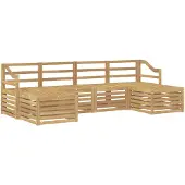 vidaXL Buiten bank set 6 st Wit Massief Acacia Hout