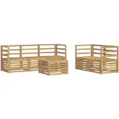 vidaXL Buiten bank set 6 st Wit Massief Acacia Hout