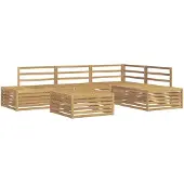 vidaXL 6 st Buiten bank set Wit