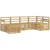 vidaXL Buiten bank set 6 st Wit Polyester