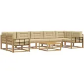 vidaXL Buiten bank set 6 st Wit en Beige