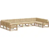 vidaXL Tuinset met 10 stuks, wit en beige