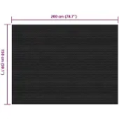 vidaXL Vloermat Zwart 1,5 x 2 m Rubber