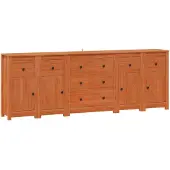 vidaXL Dressoir 5 st Waskleur Bruin 226 x 35 x 80 cm