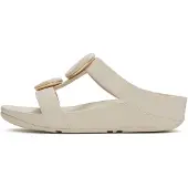 FitFlop Fino marbled-stone h-bar slides