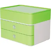 HAN Ladebox Allison Smart-Box Plus, 2 laden met scheidingswanden, Benodigdhedendoos, stapelbaar, ABS-kunststof, groen