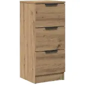 vidaXL Dressoir 30x30x70 cm bewerkt hout artisanaal eikenkleur
