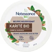 Natessance Shea Butter Organic 100% Pure Geurvrij Gezicht Lichaam Haar 100 g Balsem