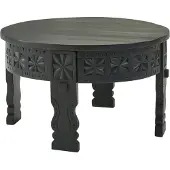 Wohnling Salontafel mangohout zwart 60x36x60 cm - WL6.349