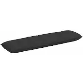 vidaXL Rugkussen Zwart 180 x 50 cm Microvezel Stof
