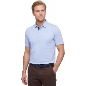Pierre Cardin poloshirt korte mouw lichtblauw gestreept katoen