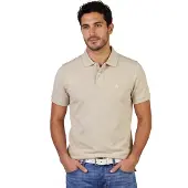 Scotland Blue Fang poloshirt beige pique