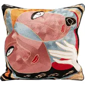 Kare design Kussen Art Line twee gezichten