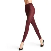 Falke Softmerino eenkleurig wol katoen legging dames rood - maat 38-40