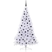vidaXL Kunstkerstboom met 300 LED Wit 210 cm PVC en Staal