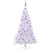 vidaXL Kunstkerstboom met 300 LED Wit 210 cm PVC en Staal