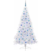 vidaXL Kunstkerstboom met 300 LED Wit 210 cm PVC en Staal