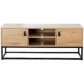 CALICOSY Tv-meubel met 2 deuren en centrale nis, eikenlook l120 cm jill