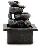 Ancient Wisdom - Decoratief beeld - Tafelwaterornament 20 cm multicolor hars - waterval - tuinbeeld - interieurdecoratie - waterornament - decoratie