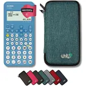 Casio fx-82NL+ incl. WYNGS Beschermhoes Turkoois - Wetenschappelijke Rekenmachine - Basis Pakket