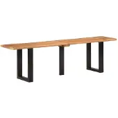 vidaXL Bankje 160 cm massief acaciahout en staal