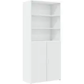 vidaXL Opbergkast 80x42,5x225 cm bewerkt hout wit