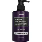 Kundal Hydraterende haarbehandeling met honing en macadamia, Amber Vanilla (behandeling). Inhoud: 500 ml
