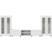 vidaXL Tv-meubelset FLORIN 3 st 150 x 39 x 30 cm Wit Bewerkt hout