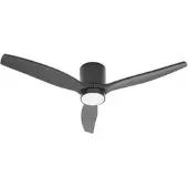 LUCANDE LED plafondventilator Sorin, zwart, DC, stil, IP44 Sorin, zwart, Werkkamer / Kantoor, metaal, Modern