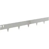 vidaXL Grasmaaiersiering, 10 stuks, 100 x 12 cm, staal, zilver