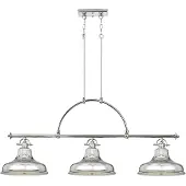 QUOIZEL LED Hanglamp Emery | 3X E27 Max 60W | Dimbaar | Imperial Silver