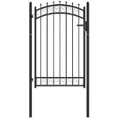 vidaXL Poort met speerpunten 100x150 cm staal zwart