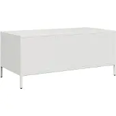 vidaXL Salontafel, wit, 101,5 x 50 x 43,5 cm, koudgewalst staal