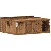 vidaXL Nachtkastjes 2 st zwevend 40x32x15 cm bewerkt hout oud hout