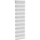 vidaXL Zebra rolgordijn 40x150 cm stofbreedte 35,9 cm lichtgrijs