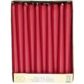 Starpak 2x 50 Kandelaarkaarsen Ø 22 cm · 25 cm bordeaux