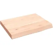 vidaXL Wastafelblad 40x30x(2-4) cm onbehandeld massief hout