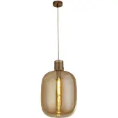 Searchlight Hanglamp Glas Barrel Roodkoper Met Amber Glas