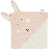 Trixie Badcape - Mrs. Rabbit - 75x75cm - 100% Biologisch Katoen - Hooded Towel - Handig formaat