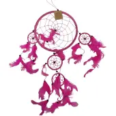 Ruben Robijn Dromenvanger - 22 cm - Roze - alleen veren - Dreamcatcher