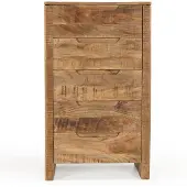 Benoa Ladekast met 5 Laden Sophie mangohout - 60x40x100 cm - Naturel