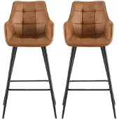 Benoa Barstoel Lucille Arm - Cognac - set van 2