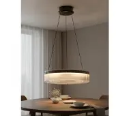 Lyora Design hanglamp Pauline zwart met glas Ø 55cm