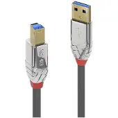 Lindy CROMO - Câble USB - USB type A (M) pour USB Type B (M) - USB 3.1 - 5 m - rond - gris