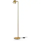 Ideal Lux Vloerlamp Dodo, dimbaar, messing / goud, Woon-/ Eetkamer, metaal, Modern, vloerlamp