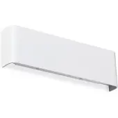 Ideal Lux LED-wandlamp Delta, wit / opaal, Woon-/ Eetkamer, Aluminium, Modern, LED wandlamp